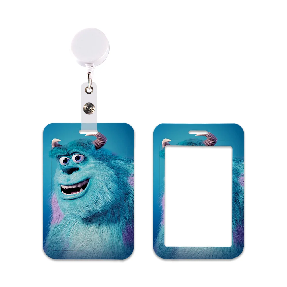 ワークカードホルダー モンスター ディズニー 大学名バッジ キーホルダー付き 学生証カード ランヤードホルダー アクセサリー