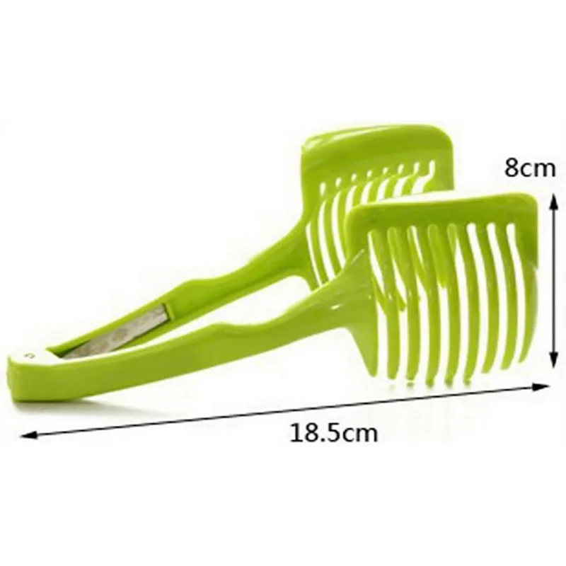 Non-Slip Tomato Slicer Guide Fruit Slicing Holder Handheld Vegetable Cutter Guard for Even Slices Kitchen Safety Tools Gadgets