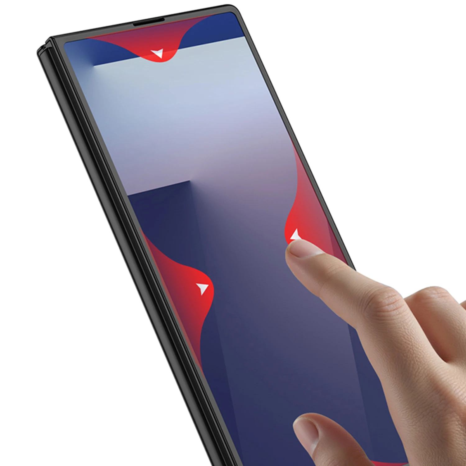Luksusowe, ultracienkie etui na telefon Samsung Galaxy Z Fold7 Fold 6 z matową, twardą powłoką PC, odporną na wstrząsy, z zewnętrzną folią ochronną na ekran ze szkła. — zdjęcie produktu 3