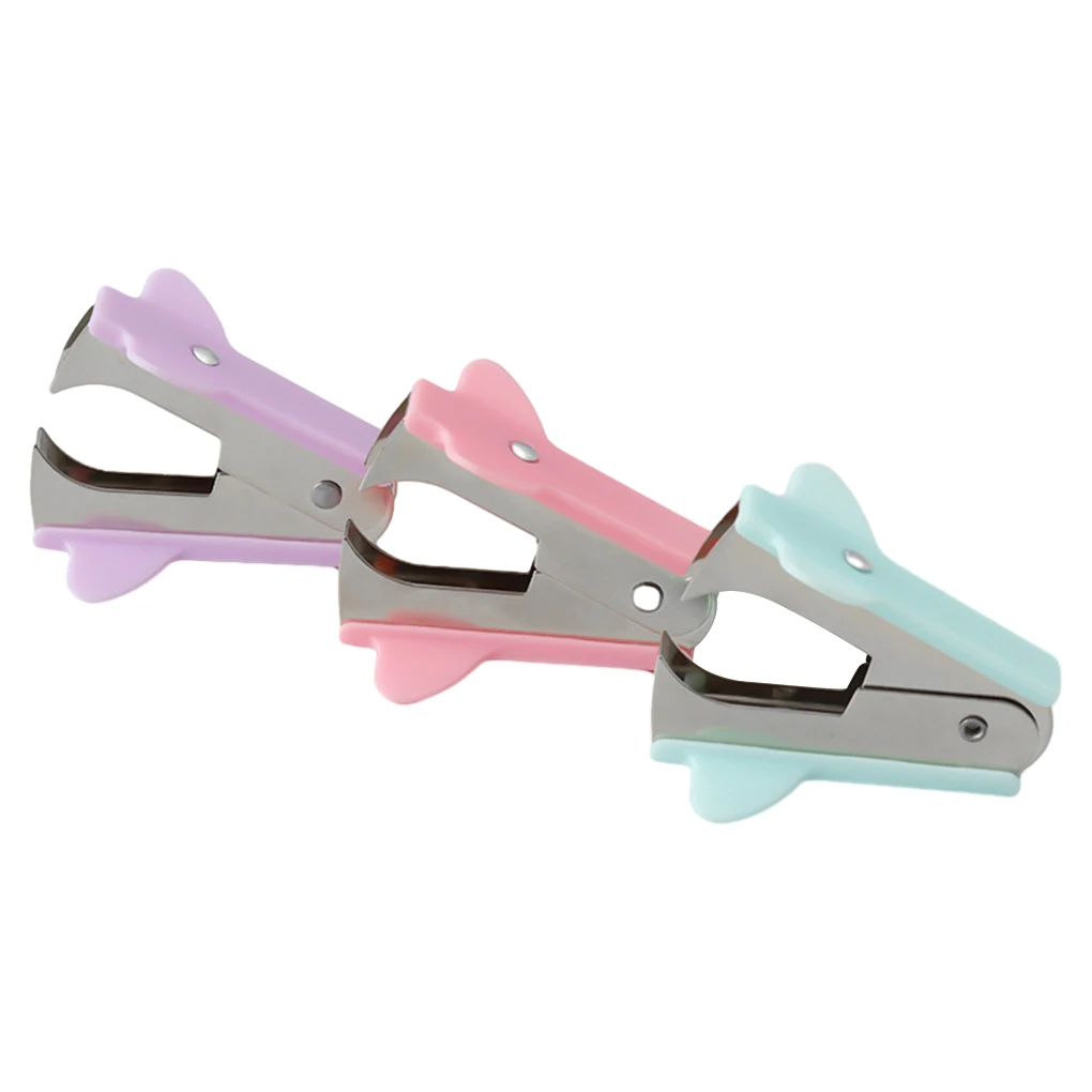 

3piece Convenient Staple Remover Tool Multifunctional And Durable Staple Puller Removal Tool For School Essential Pink