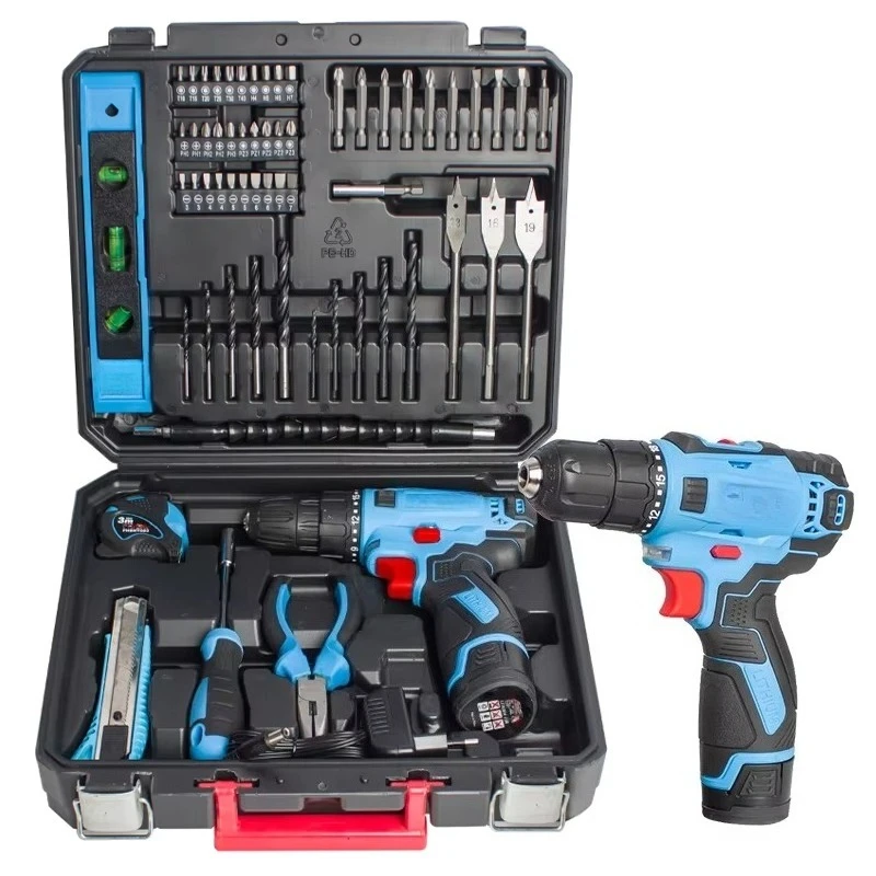 

12V Cordless Drill Kit Drill Machine Set Hand Tools and Power Tools with 60pcs Accessories Electric Tools for Electrician