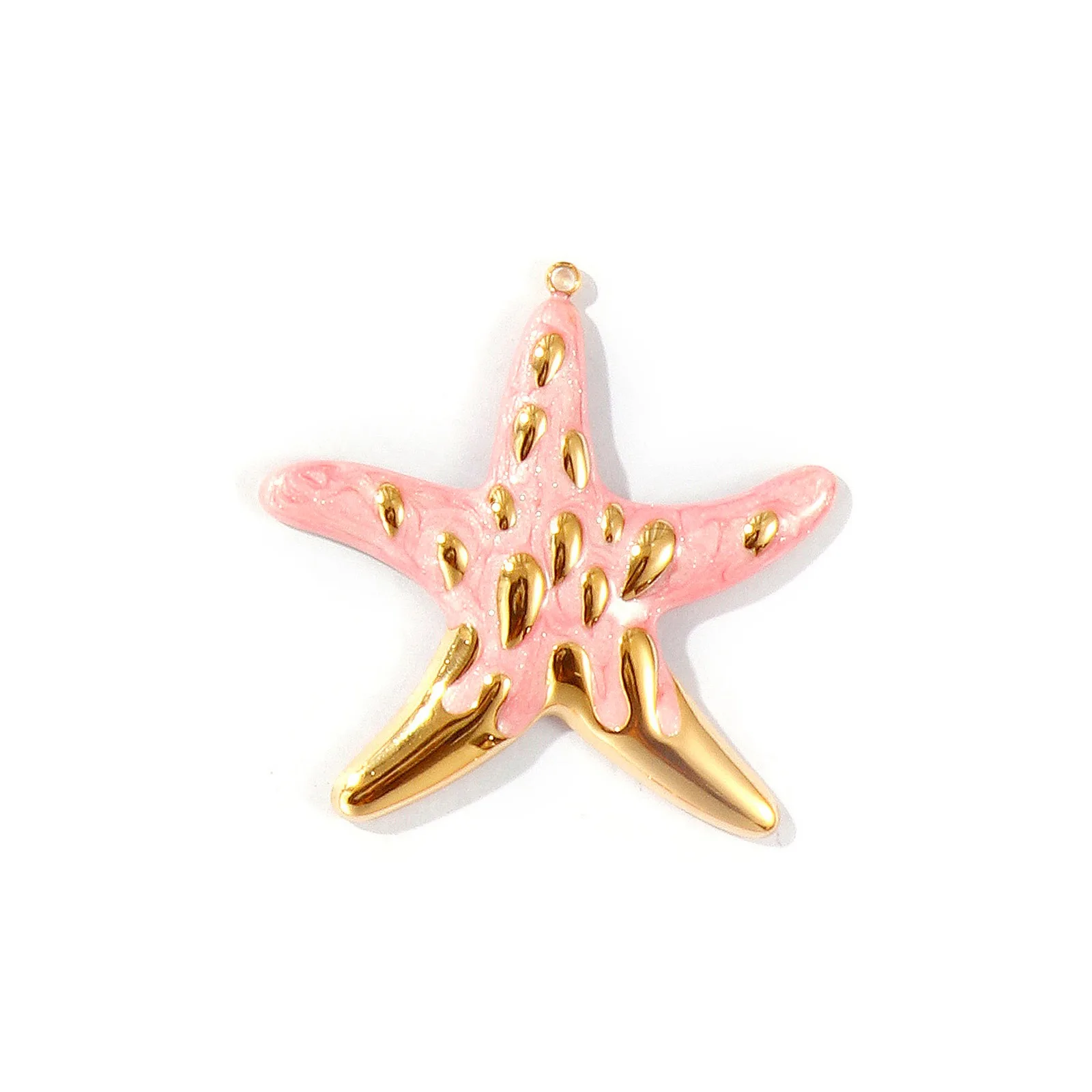 1 Stück Edelstahl-Anhänger 18K Vergoldet Muschel Seestern Wal Tier Mehrfarbiger Emaille Perlmutt-Anhänger DIY Halskette Schmuck – Detail 4