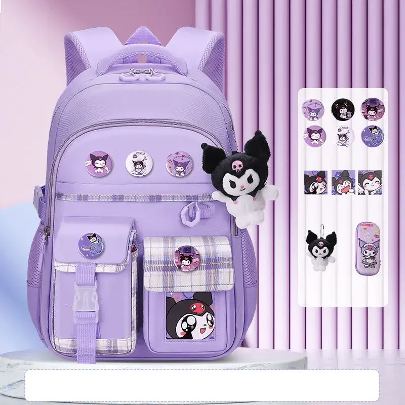 

Sanrioed Cinnamoroll Kuromi мой Мелодия аниме рюкзак милые школьные сумки мультфильм большая емкость сумка через плечо подарок для друга