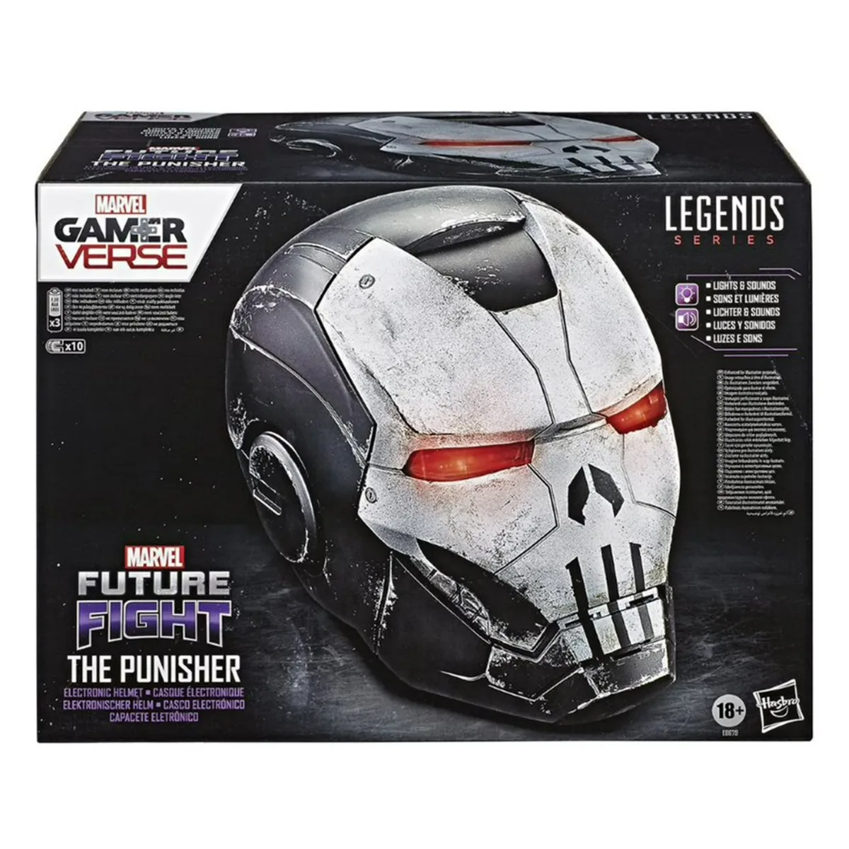 Предзаказ: Электронный шлем Железного человека Hasbro Marvel Legends Gamerverse Punisher с эффектом боевых повреждений, для косплея на Хэллоуин, подарок на Рождество
