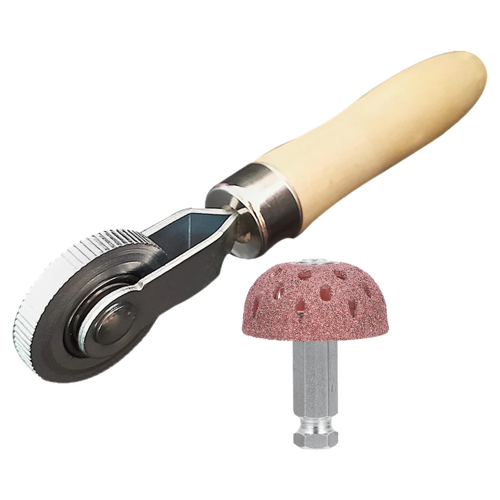 

1Set Universal Tire Patch Roller Kit Includes Wood Rake and Dual Grinding Heads for Efficient Car Tire Repair Tools Long-Lasting