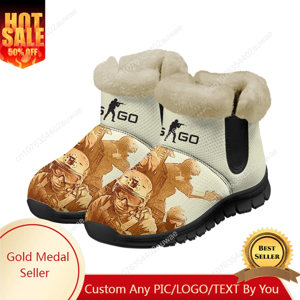 

Counter Strike Global offensive Snow Boots Mens Womens Teenager Shoes Keep Warm Casual Lightweight Couple Sports Custom Sneakers