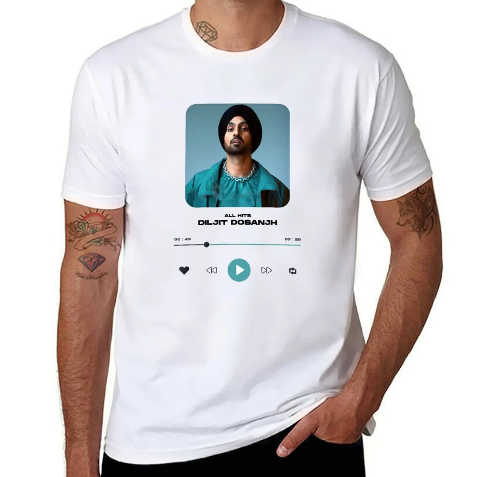 

Diljit Dosanjh T-Shirt t shirt for man 100 percent cotton cotton tshirt 100% T-Shirt