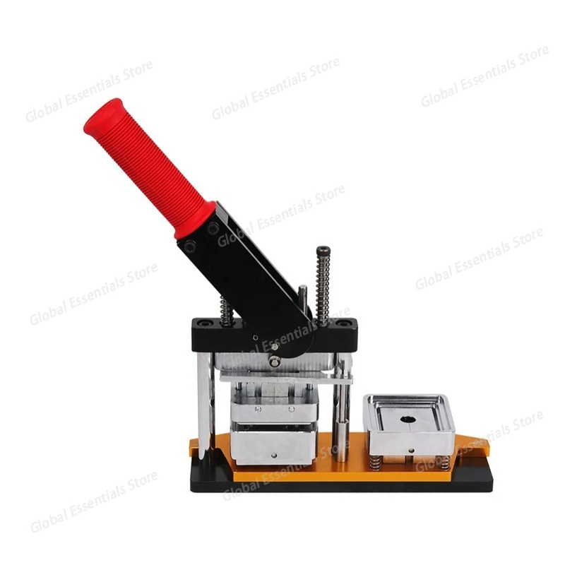 

50*50mm Square Manual Metal Refrigerator Magnet Making Machine Rotating DIY Tin Badge Maker Kit