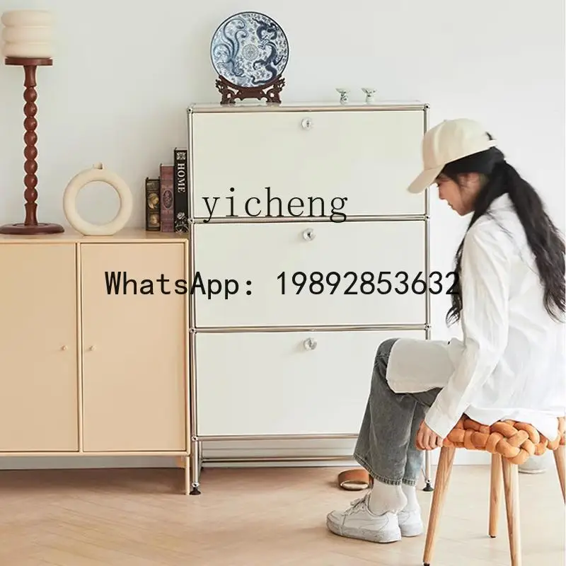 X2 medieval shoe cabinet, living room entry porch cabinet, household bedroom storage module combination cabinet