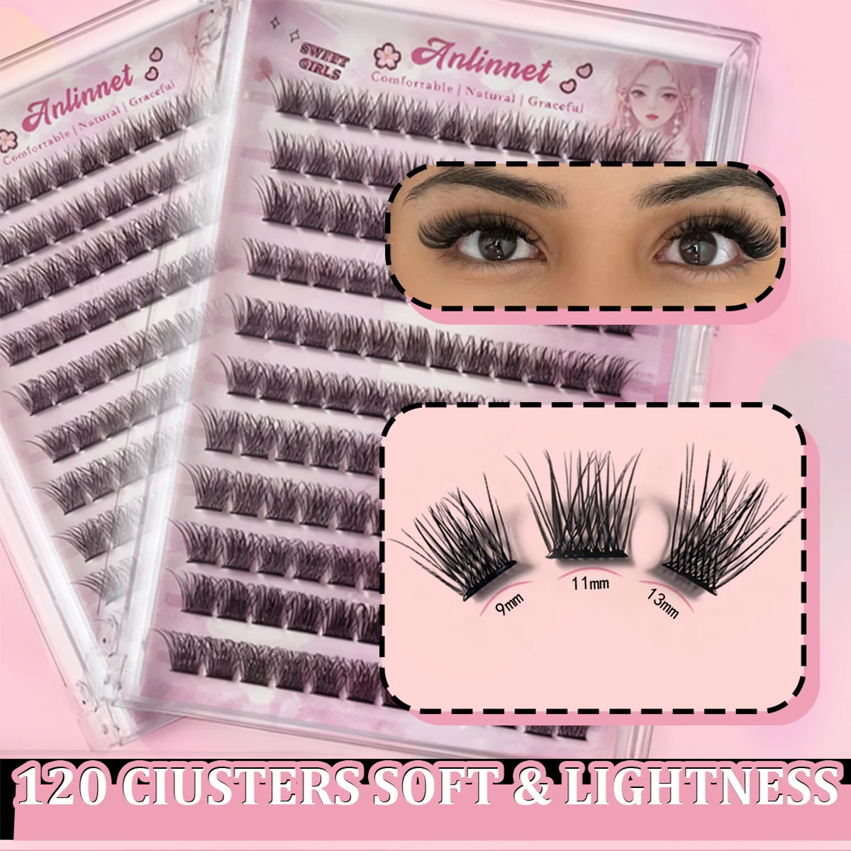 رموش صناعية فردية خفيفة للغاية - مراجعة Eyelash Extension No 9 وسعره