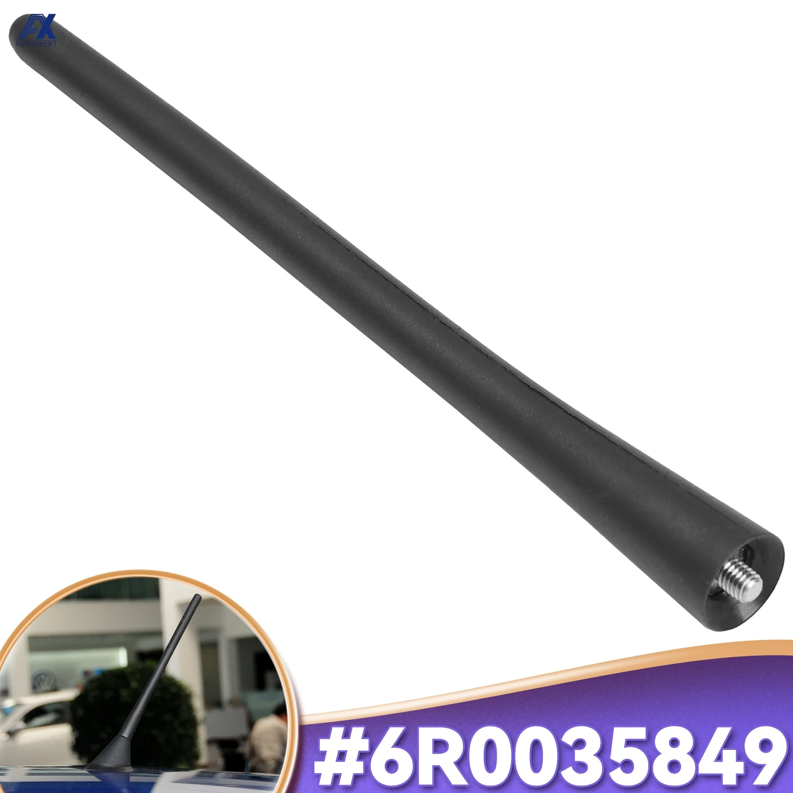 

For VW Polo 5 6R GTI UP Skoda Fabia MK2 MK3 Octavia 2 Rapid Yeti 20cm Roof Aerial Antenna Mast 7.8" Car Short Rod 5mm 6R0035849