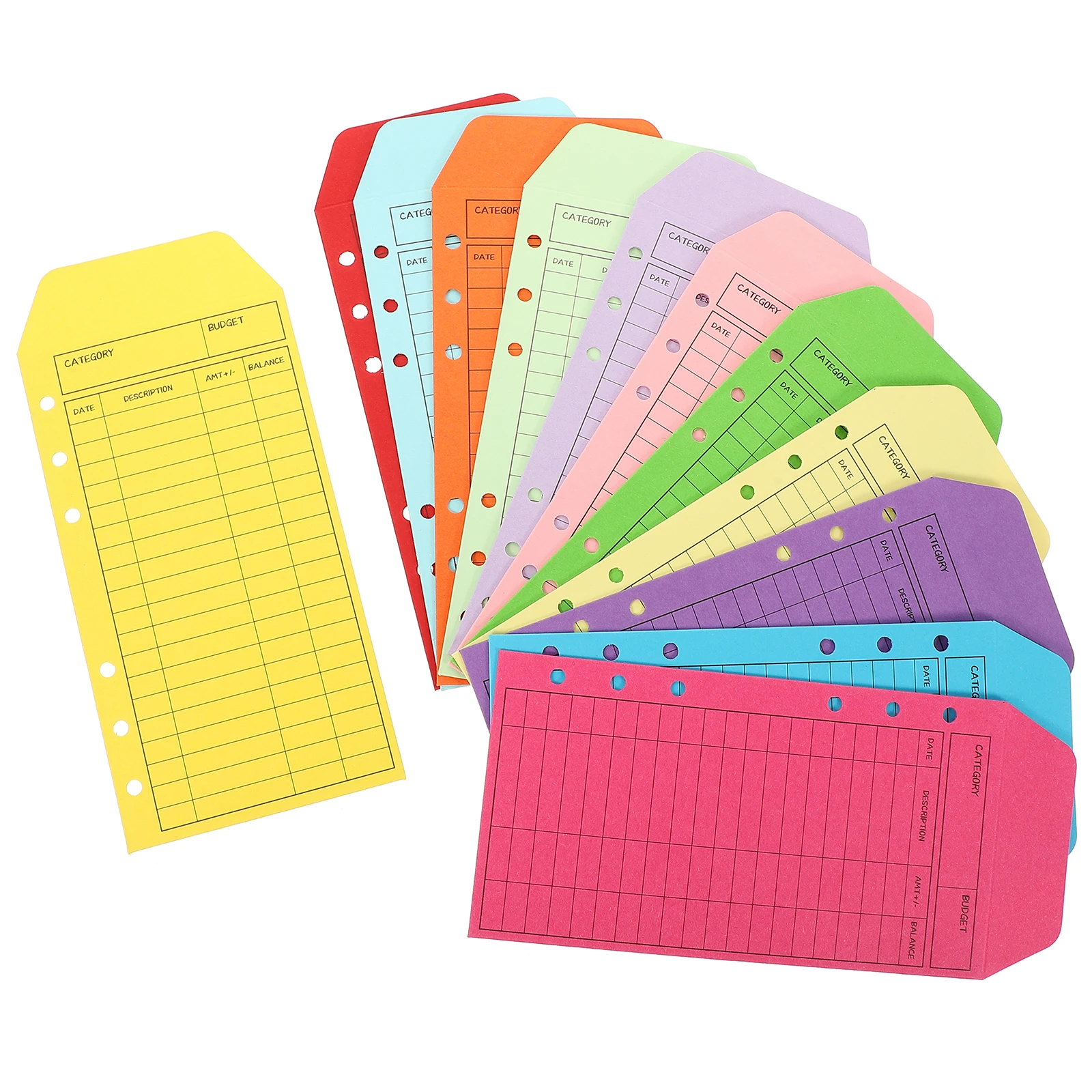 

12Pcs Colorful Kraft Paper Cash Envelopes Budget Binder Small Portable Financial Planning Money Tracking Sheets Budget Organizer