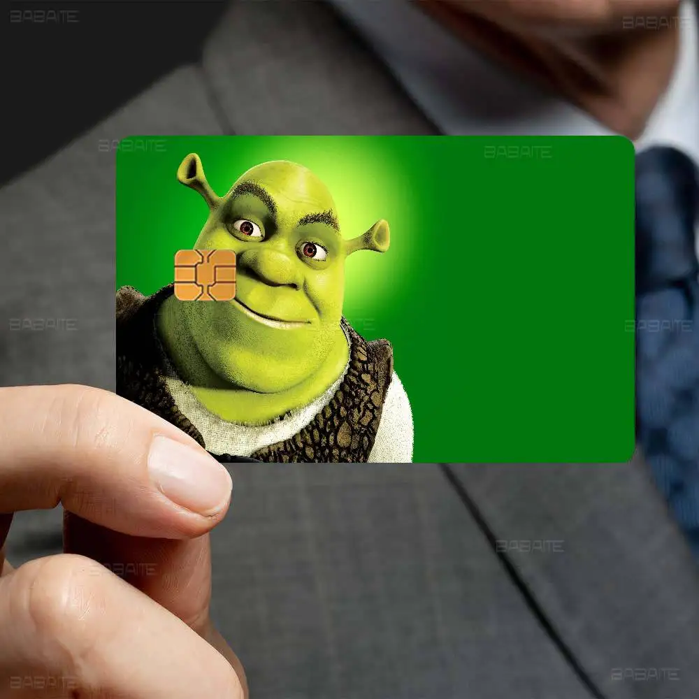 كارتون مضحك S-Shrek Anmie ملصق فيلم غطاء الجلد لبطاقة الائتمان بطاقة الخصم البنك الأمامية #5
