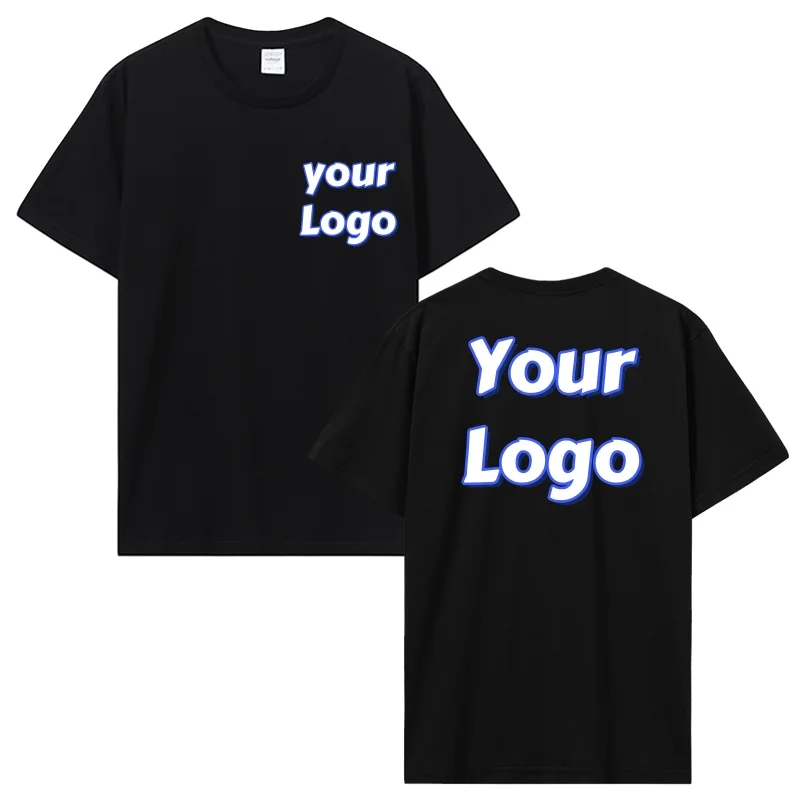 

Customized Print T Shirts For Men DIY Personalized Cotton Tops Tees Custom Photo Logo Print Casual Soft Breathable Clothing