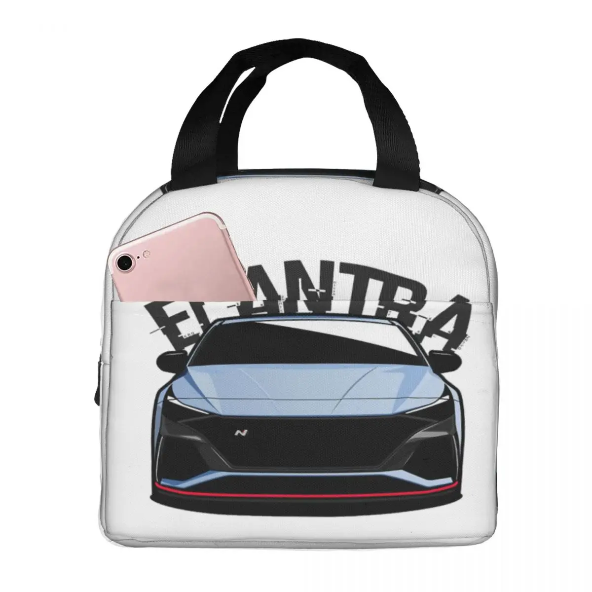 Hyundai Elantra N Lunch Bags Insulated Bento Box Waterproof Lunch Tote Leakproof Picnic Bags Cooler Thermal Bag for Woman Girl