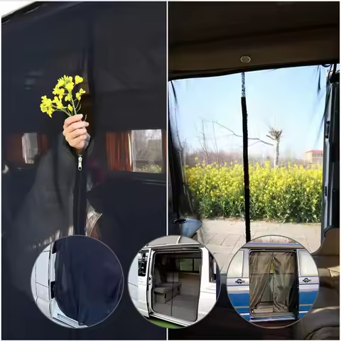 SLIDING DOOR MAGNETIC INSECT MOSQUITO FLY SCREEN NET FOR VW T5 T6 Camper Caravan Motorhome RV Accessories