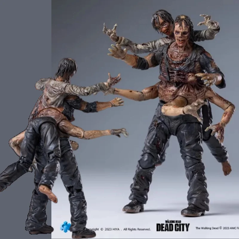 

In Stock Hiya Walking Dead 1/18 Action Figure Exquisite Mini Series Death City The Walking Dead Dead City Walker King Anime Toy