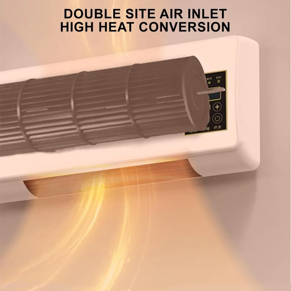 HAOYUNMA aire acondicionado montado en la pared, aire acondicionado portátil 2 en 1, Unidad de CA para dormitorio con Control remoto inteligente, 8h Intell