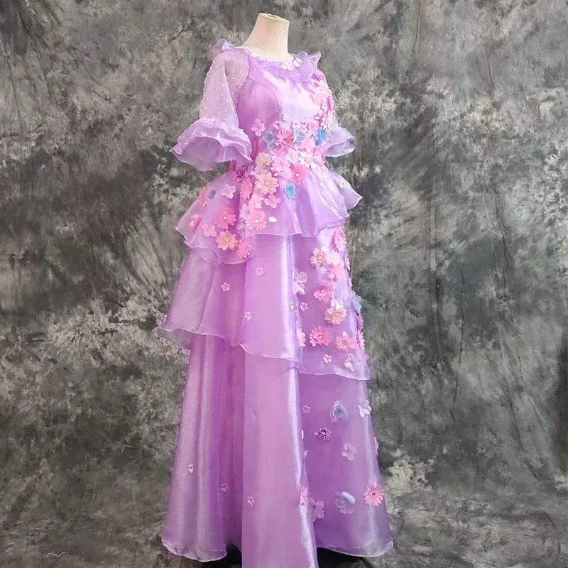 A Magic House Carnival Halloween Encanto Isabela Madrigal Flower Dress Top Quality Cosplay Costume Mirabel Sister Custom Made