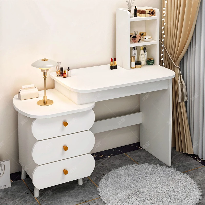 

European Luxury Dressing Table Mirror Drawer White Minimalist Dressing Table Classic Makeup Coiffeuse De Chambre Home Furniture