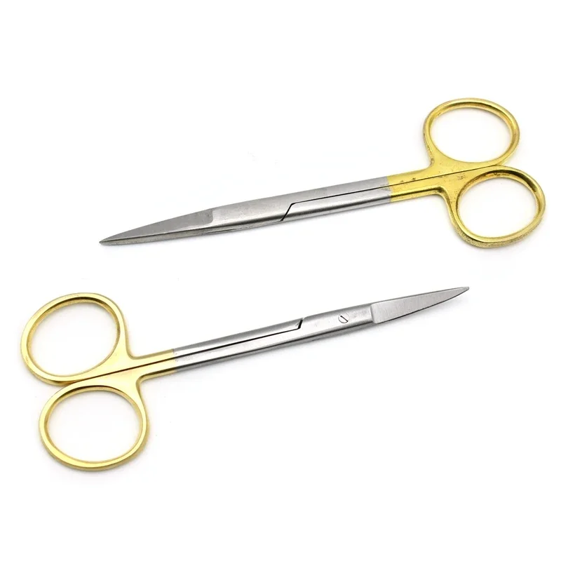 High Quality Stainless Steel Dental Surgical Scissors Straight and Curved Ophthalmic Scissors Hemostatic Forceps for Medical Use image 2