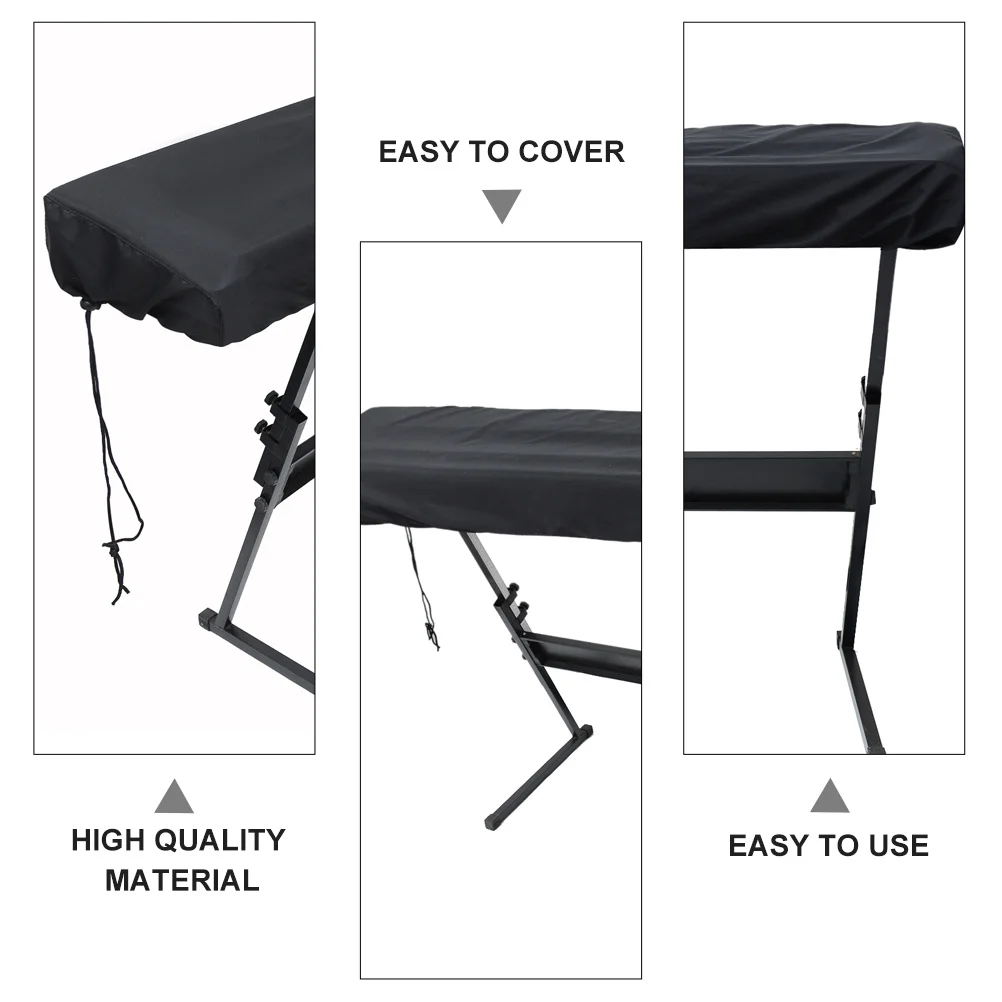 

Piano Keyboard Cover 61 Keys Thick Dust Proof Stretchable Washable For Electric Digital Electronic Piano Drawstring