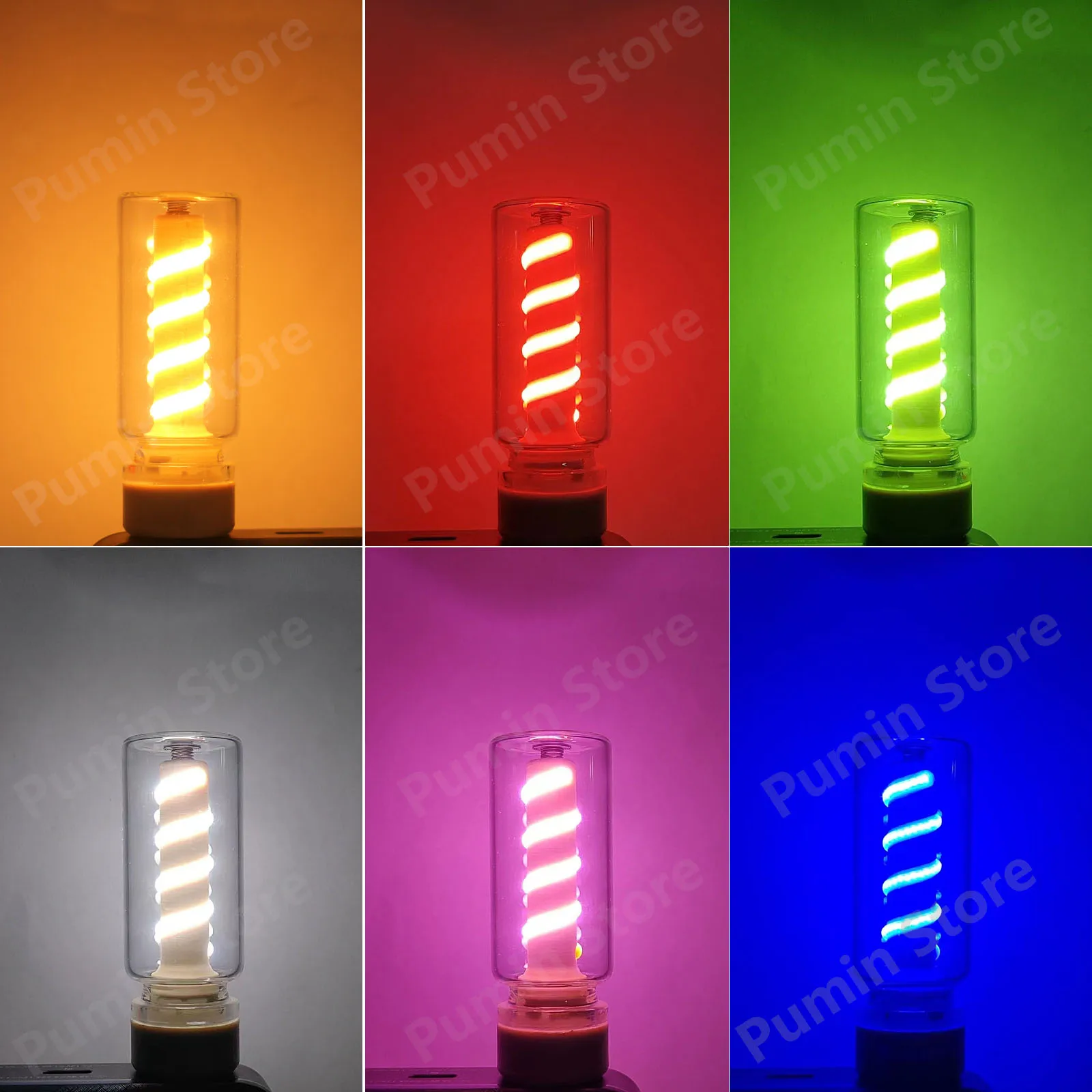 LED USB Filament Light Bulb Warm Yellow Red Green Blue Pink White DC5V Touch Adjustable Brightness Nightlight Bulb Easy To Carry