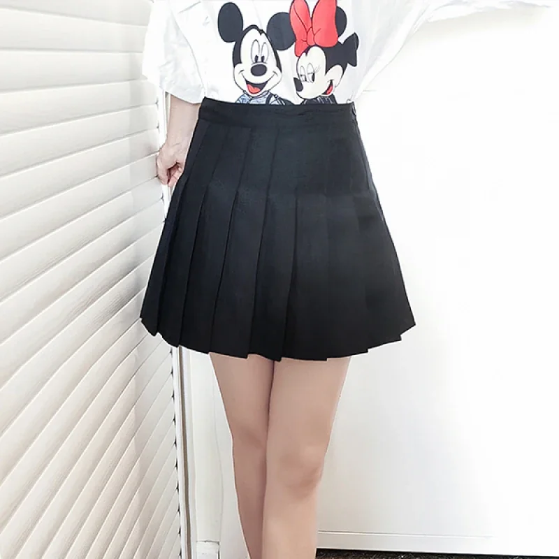 Mode coréenne Shorts jupe femmes taille haute Sexy Mini jupes pour dames bureau dame porter plissé Kawaii jupe femme