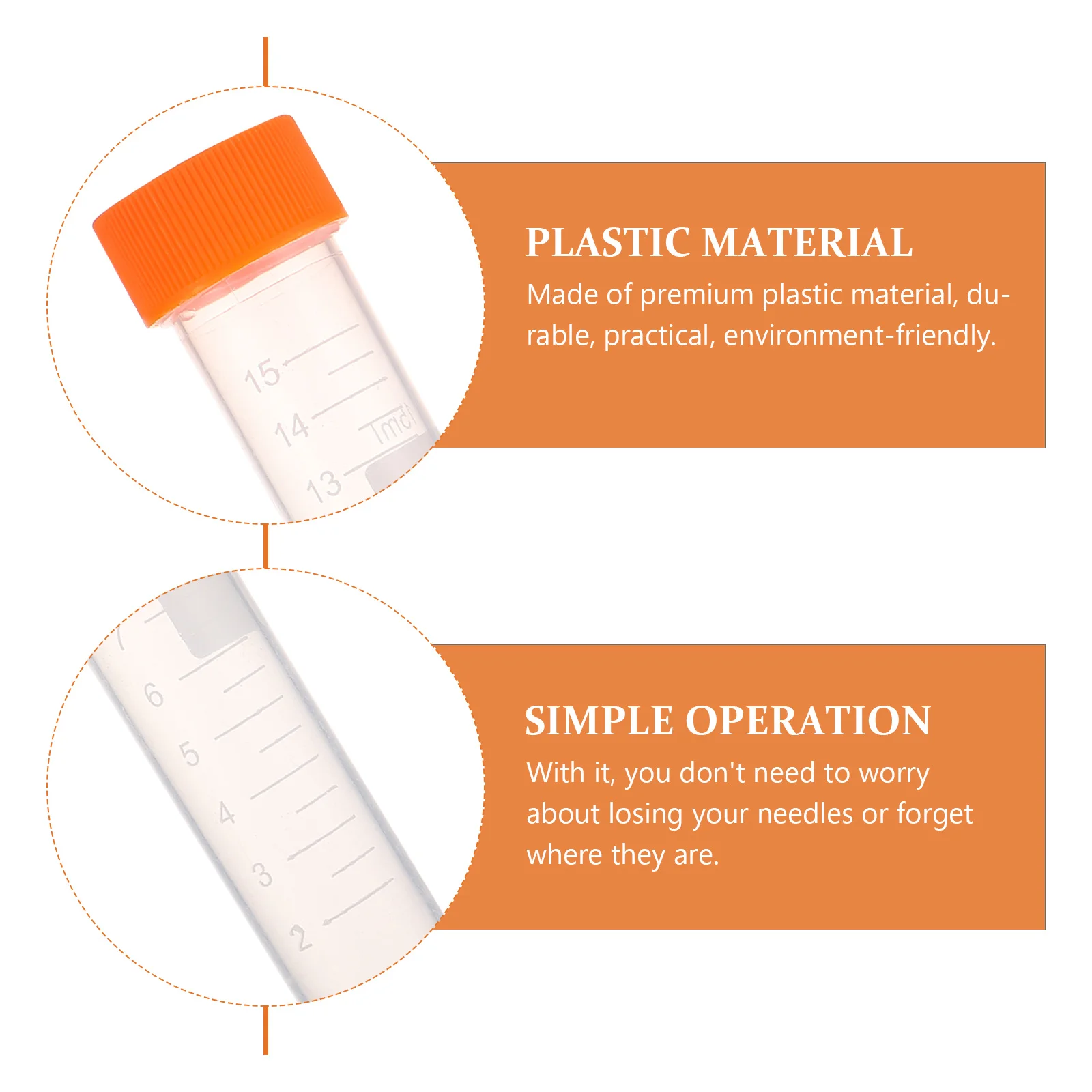 

20 pcs Needle Storage Container Plastic Needle Bottles Leak Proof Portable Clear Bottle For Sewing Knitting Cross-Stitch Diy