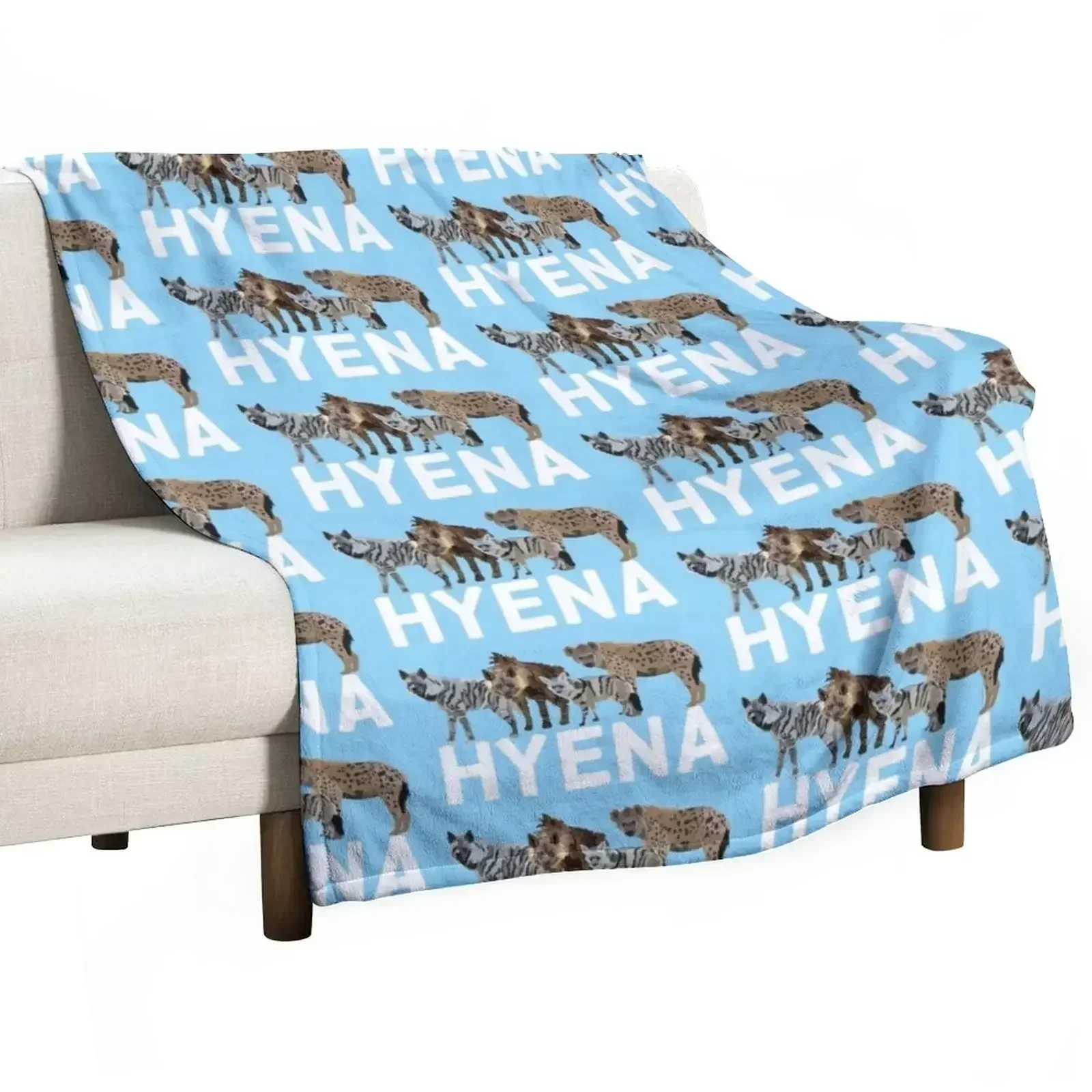 H is for Hyena Throw Blanket Luxury Designer Polar Blankets