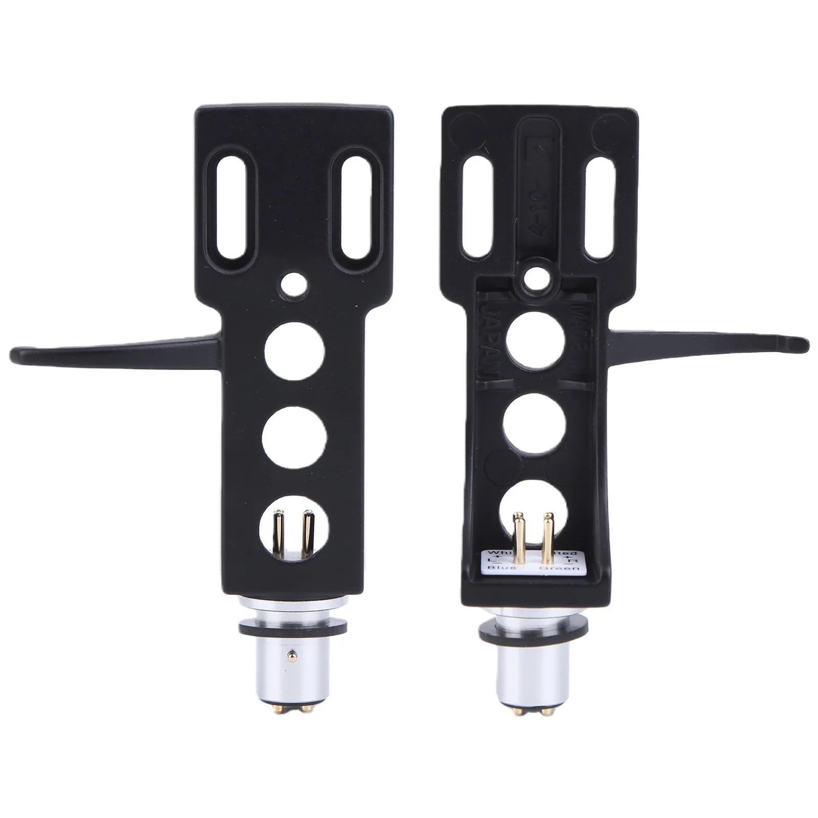 Cartridge Headshell Holder Kit with 4 Lead Wires Universal Phono Headshell for Most Record Player Replacement Headstands