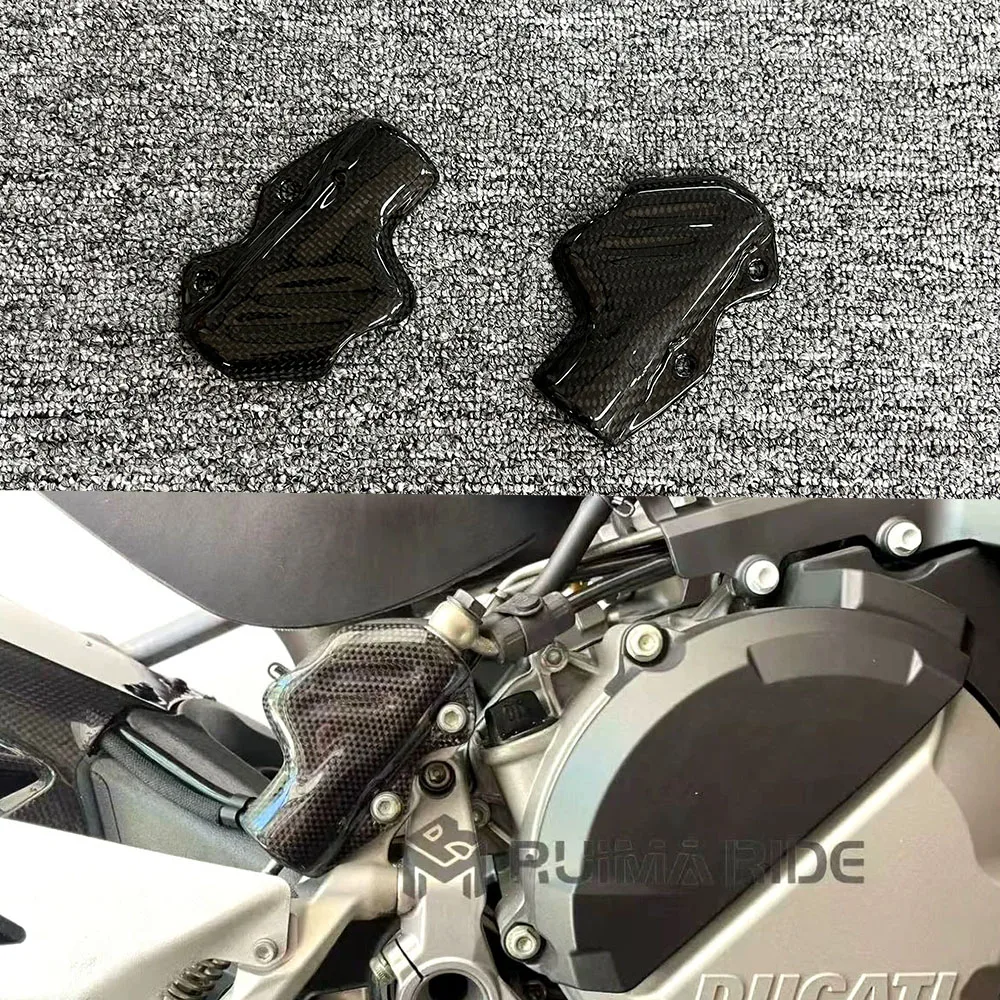 

Motorcycle Carbon Fiber Rear Brake Pump Cover For DUCATI Panigale V4 S R V2 899 959 1199 1299 Streetfighter V4/S Protection Cap