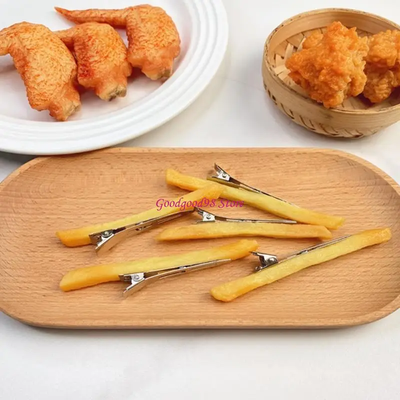 Gắn khoai tây Pháp clip tóc giả đồ ăn tóc Món ăn trang trí tóc cho trẻ và người lớn