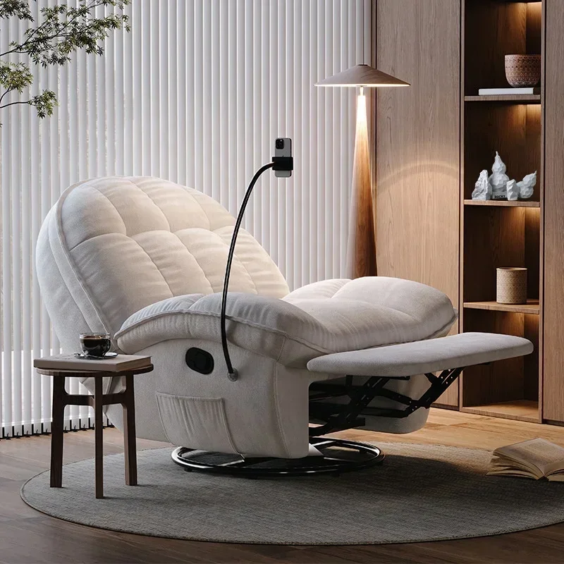 A  Living Room Furniture Push Back Recliner Sofa Chair Adjustable Fabric Reclining Sofas
