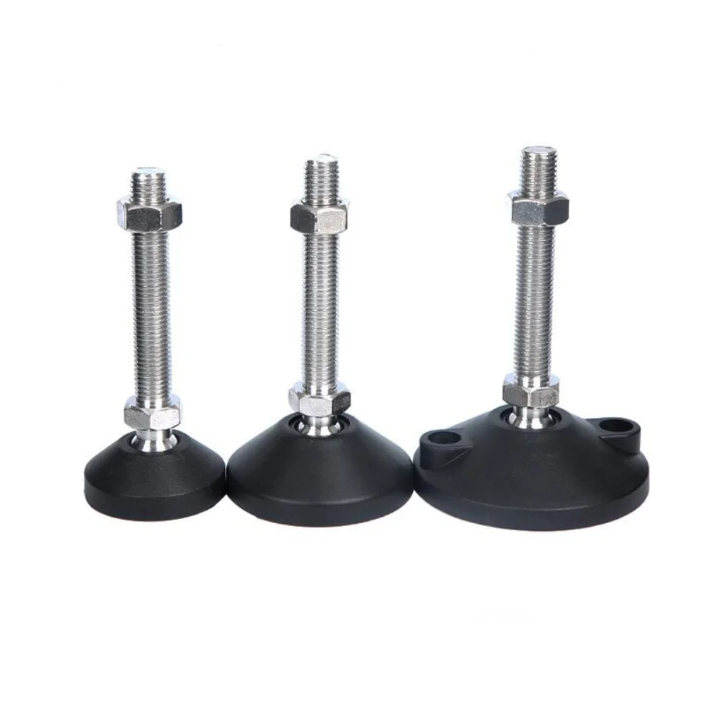 

4pcs M8/M10/M12 Furniture Support Leg Non-skid Pad Adjustable Universal Office Warehouse Shelves Nylon Hooves Fixed Anchor Foot