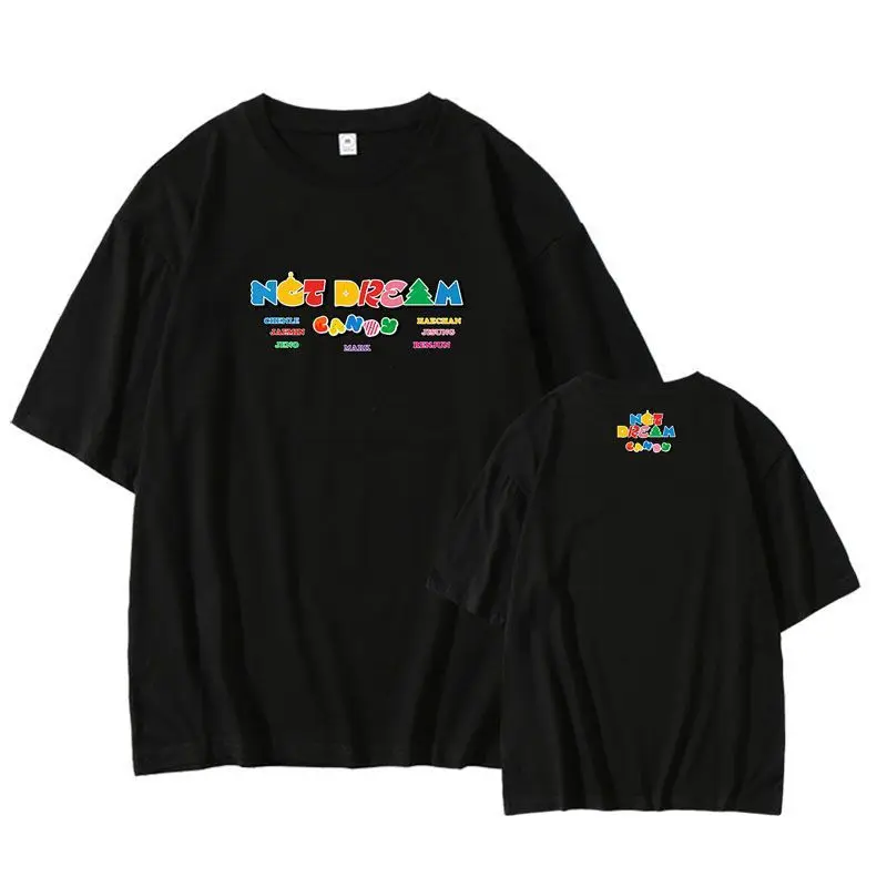 KPOP NCT Dream Candy Ablum maglietta oversize MARK RENJUN Jeno HAECHAN JAEMIN Chenle Jisung 100% cotone manica corta Graphic Tees