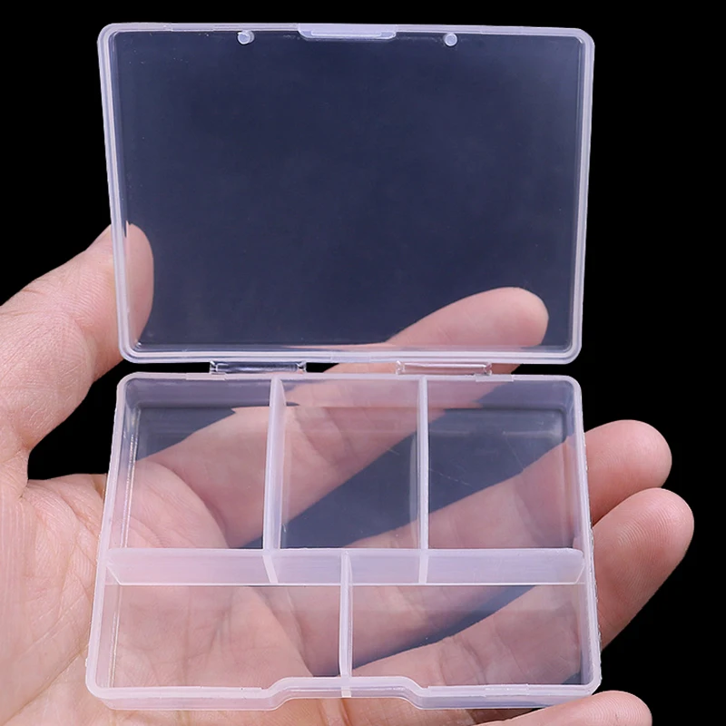 Transparent Plastic box Screw Compartment Box Jewelry Earring Display Case Container Clear Terminal Organizer Tool Storage boxes