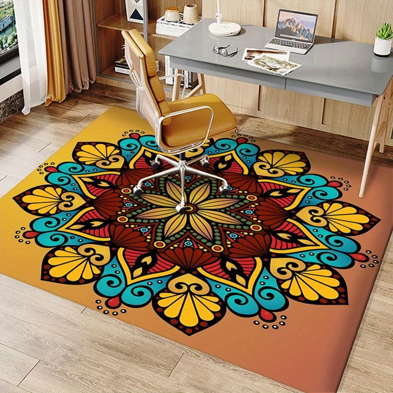 سجادة منطقة بوليستر زهرية متعددة الألوان غير قابلة للانزلاق لغرفة المعيشة وغرفة النوم كثافة خيارات كبيرة الحجم فيبرا #3