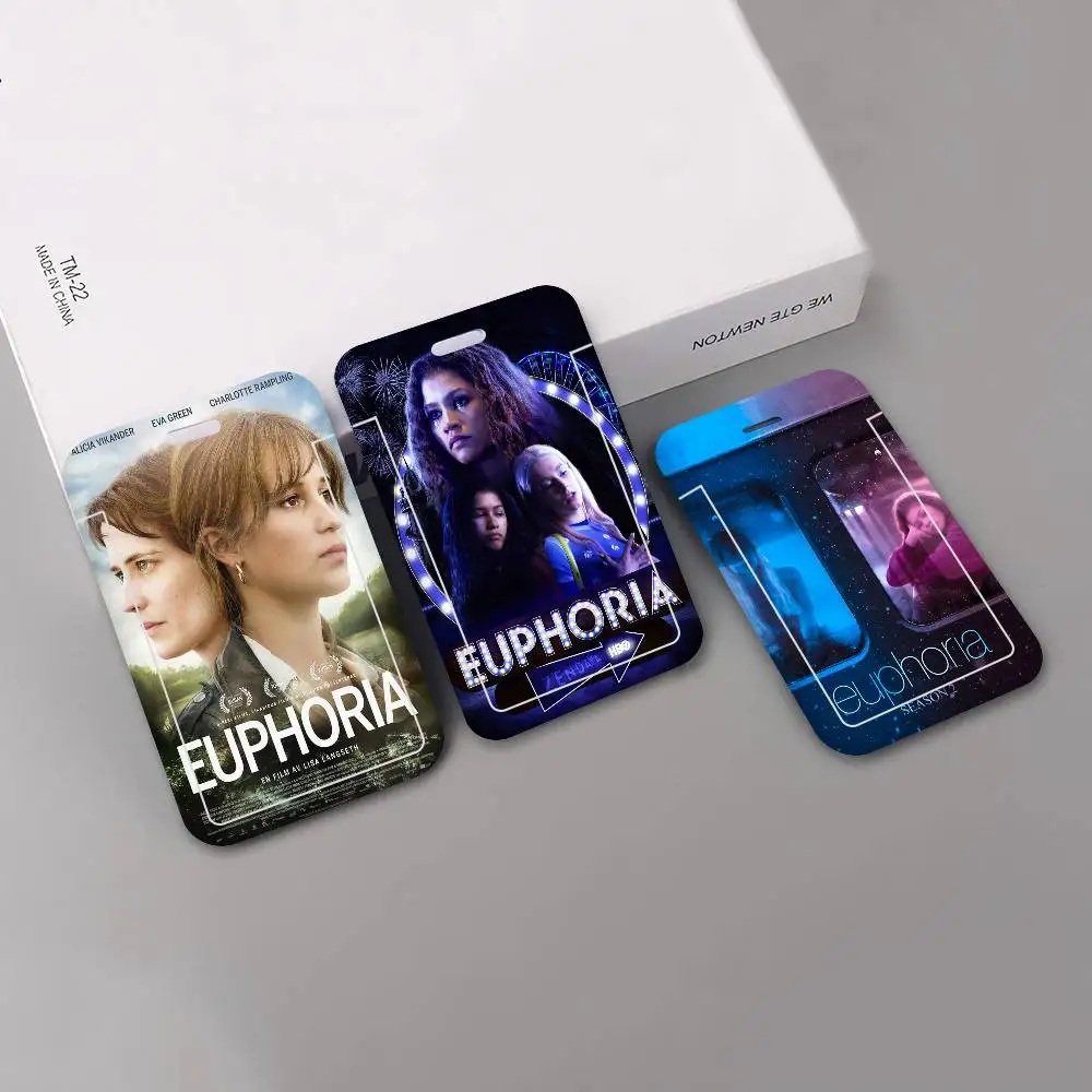 Porte-badge unisexe avec cordon pour carte d'identité, série TV américaine Euphoria, pour le travail, les événements professionnels et l'école