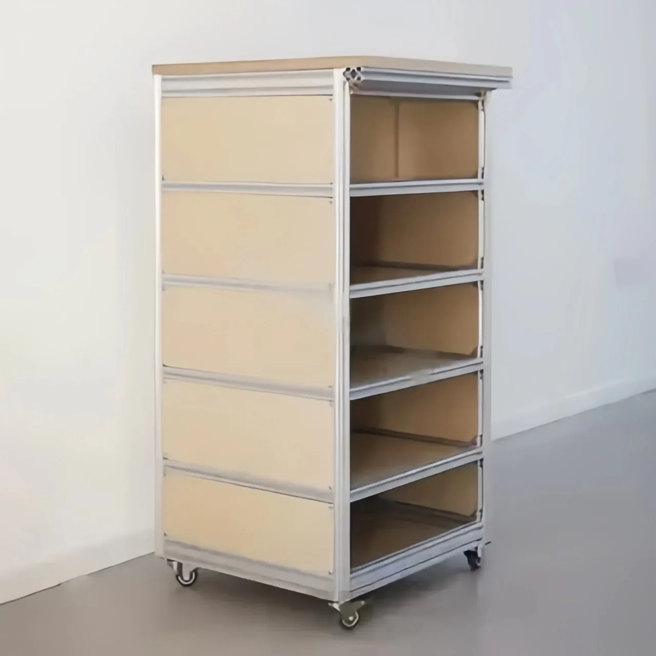 Birch ocean plate aluminum profile cabinet, simple household entrance drawer storage cabinet