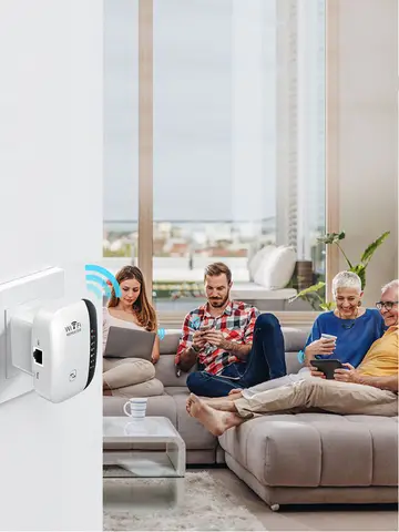 Wireless WiFi Repeater 300Mbps WiFi Extender Amplifier Booster Router 802.11N WPS Long Range 7 Status Light WiFi Repeater for PC