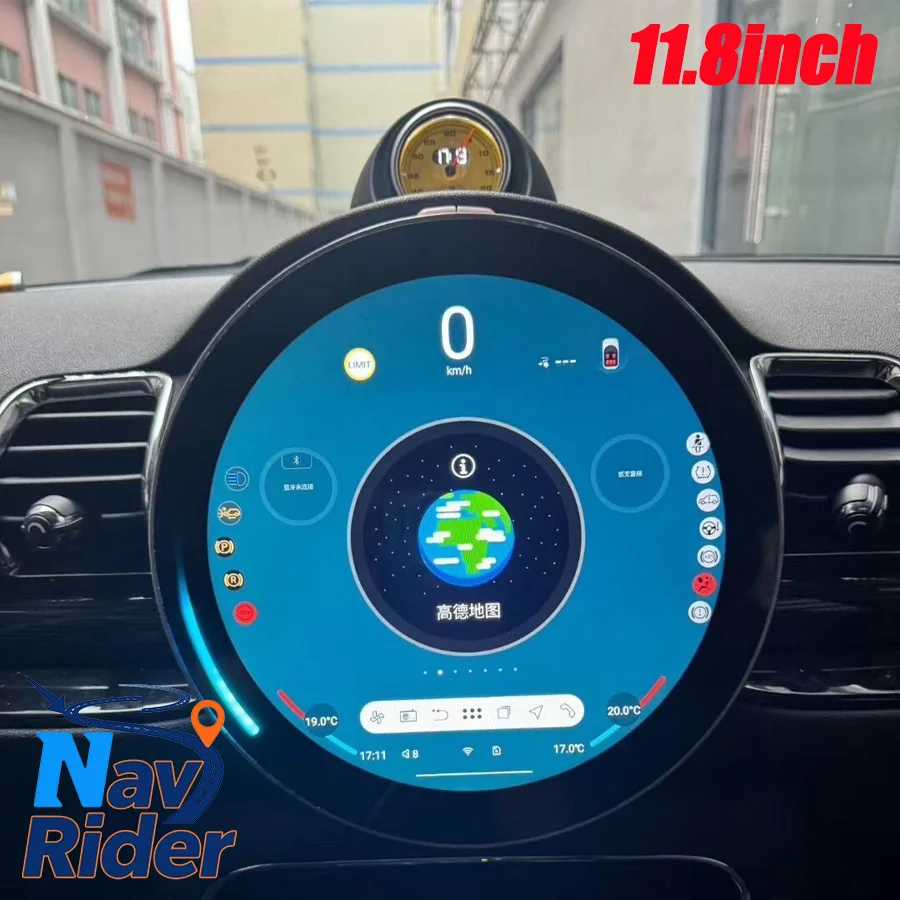 Estéreo con Pantalla Táctil de 11.8 Pulgadas para BMW Mini One F55 Cooper F56 Clubman F54 2014-2020, Reproductor Multimedia Android con Navegación GPS, Carplay y Auto
