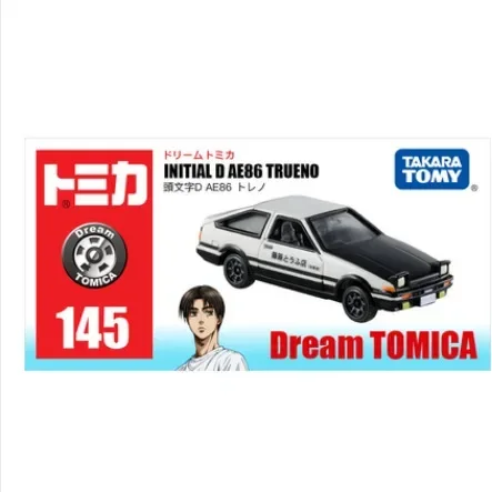 TAKARA TOMY Tomica Front Text D Fujiwara Takumi AE86 Hornet Alloy CarModel Replica Miniature Collection Kids Gift Toys for Boys
