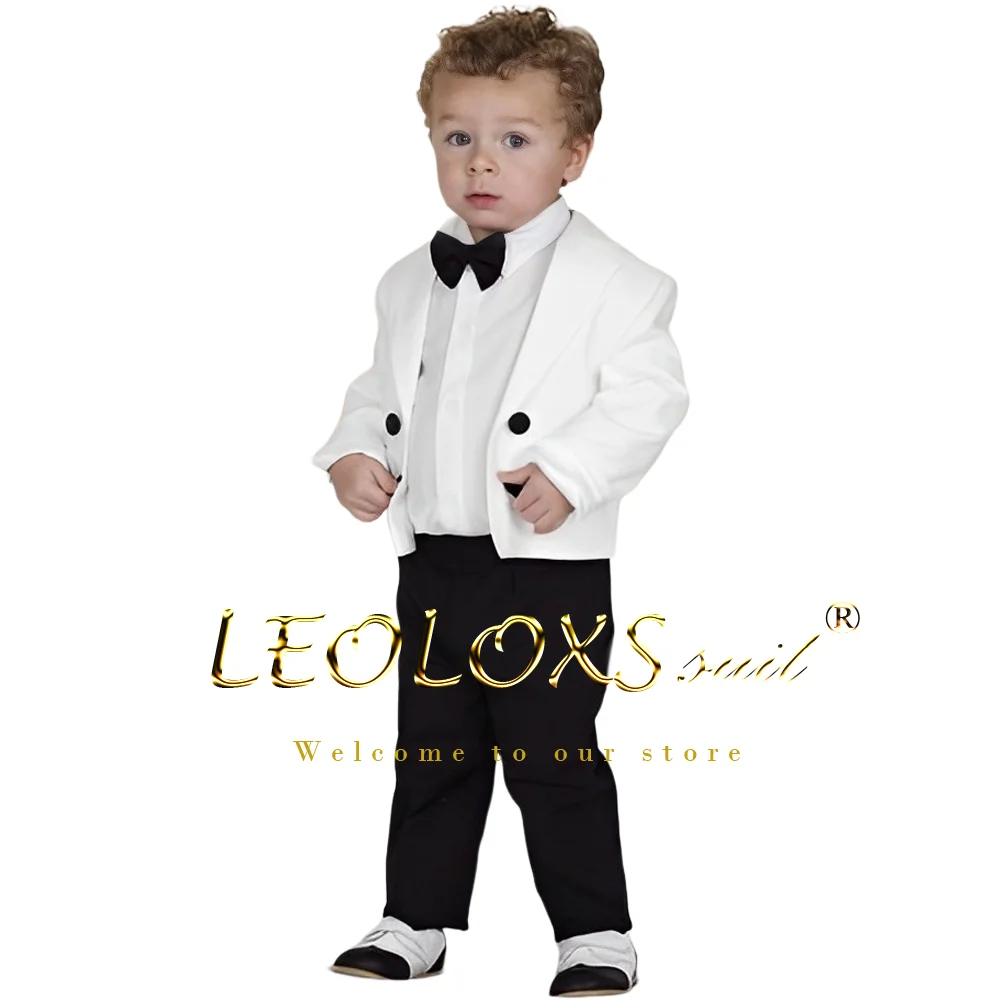 

Customized 2-piece suit suit (jacket + black pants) for boys aged 2-16 years old, suitable for formal occasions such as weddings