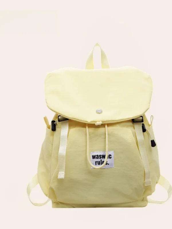 

Fashionable Large Capacity Casual Travel Backpack Simple Dual Shoulder Bag Leisure Vacation Bookbag Soft Nylon Material Unisex