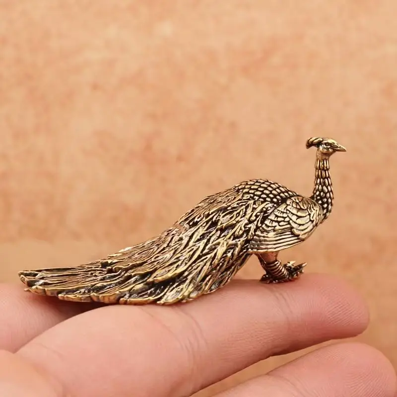 

Vintage Brass Peacock Figurine - Elegant Home Decor with Vibrant Colors, Intricate Feather Details, Perfect for Living Room or O