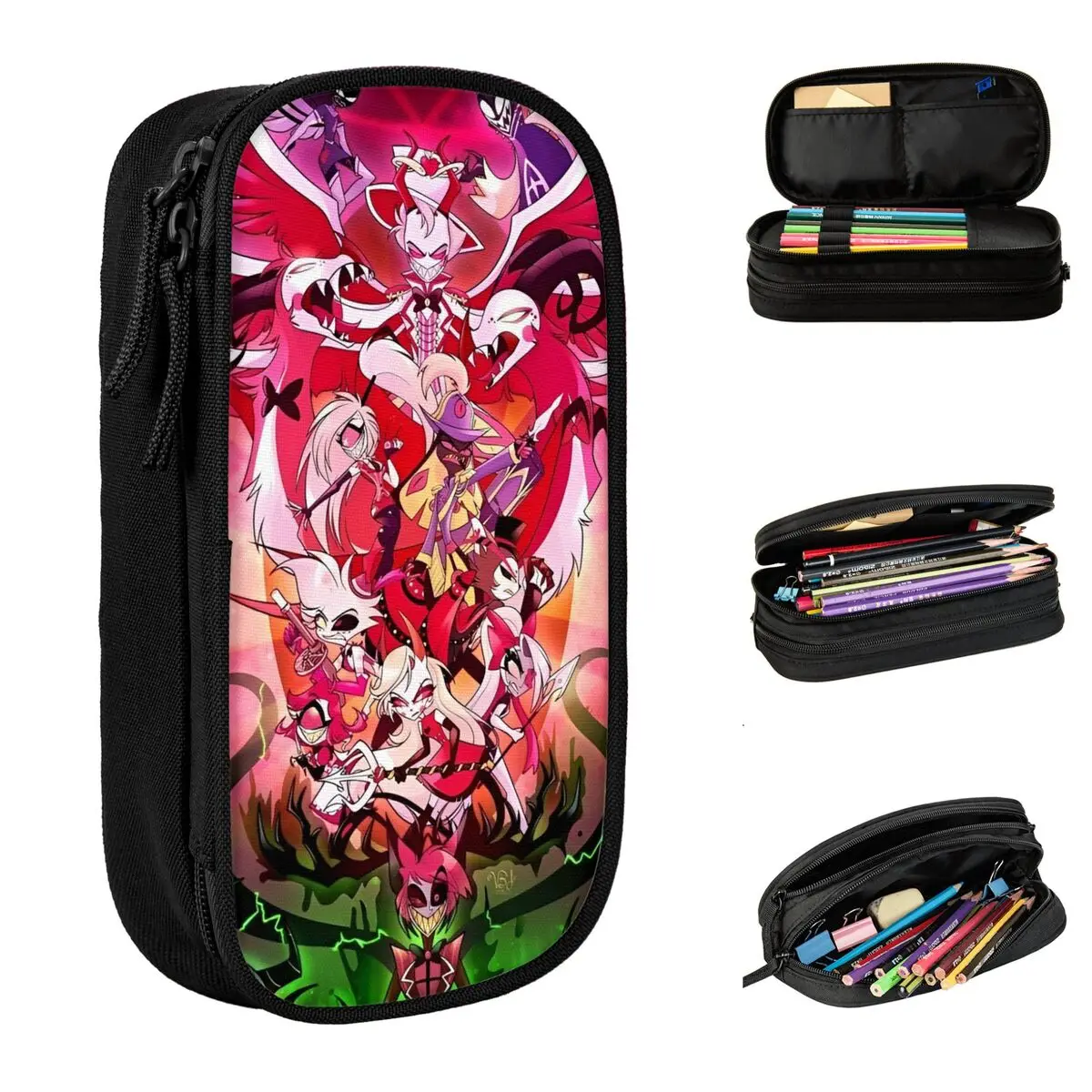 VOX H-Hazbin ホテル アラストール ゲーム ペンケース 新学期 ペンケース ジッパー ガールズ ボーイズ ラブリー ペンポーチ 学用品