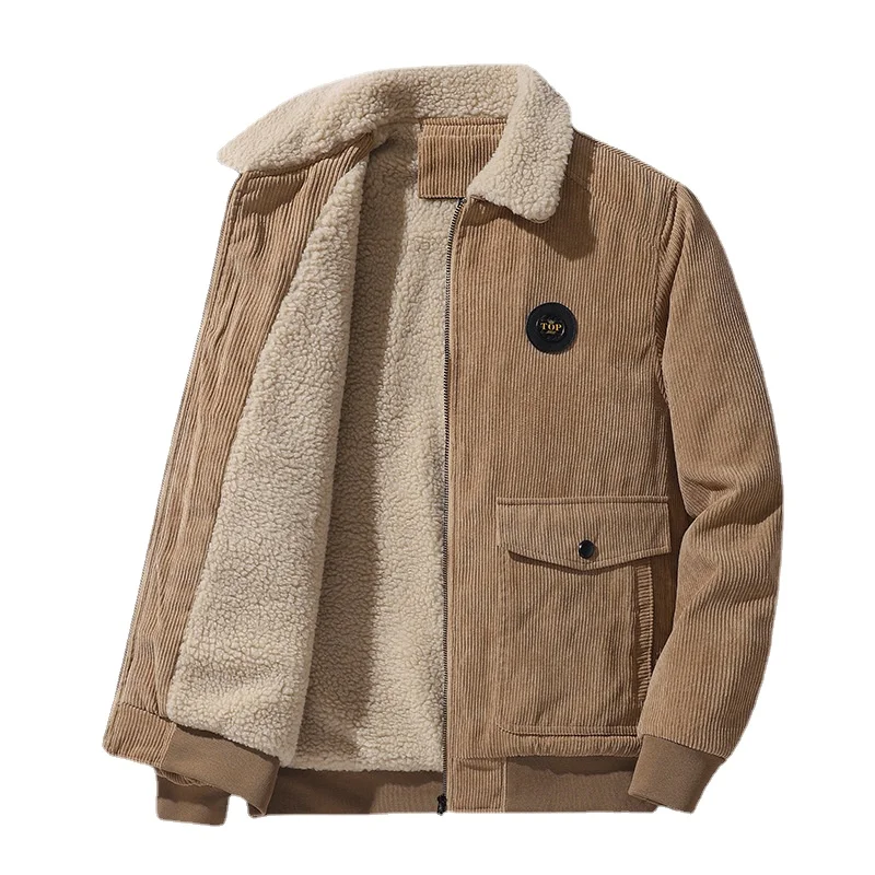 Abrigos de pana de invierno para hombre, chaquetas de plumón de lana, chaquetas casuales, Parkas cálidas más gruesas, chaquetas cortas de invierno,