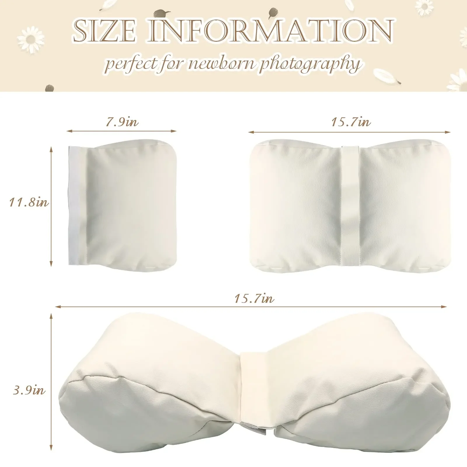 Newborn Photography Baby Butterfly Posing Pillow Baby Photoshoot Props Fall Photo Prop for Baby Girl Princess Twins Birthday