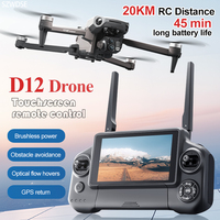 SJRC D12 GPS Drone With 8K Camera Obstacle Avoidance 20KM 3-axis EIS Gimbal 5G Digital Image Transmission Quadcopter RC Dron Toy
